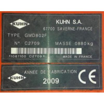 Kuhn
                     GMD802 F