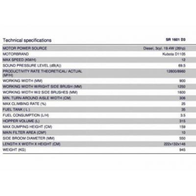 Nilfisk  SR 1601 veegmachine