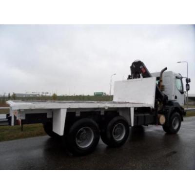 Renault  Kerax 380DXI 6x6 flatbed truck with Crane